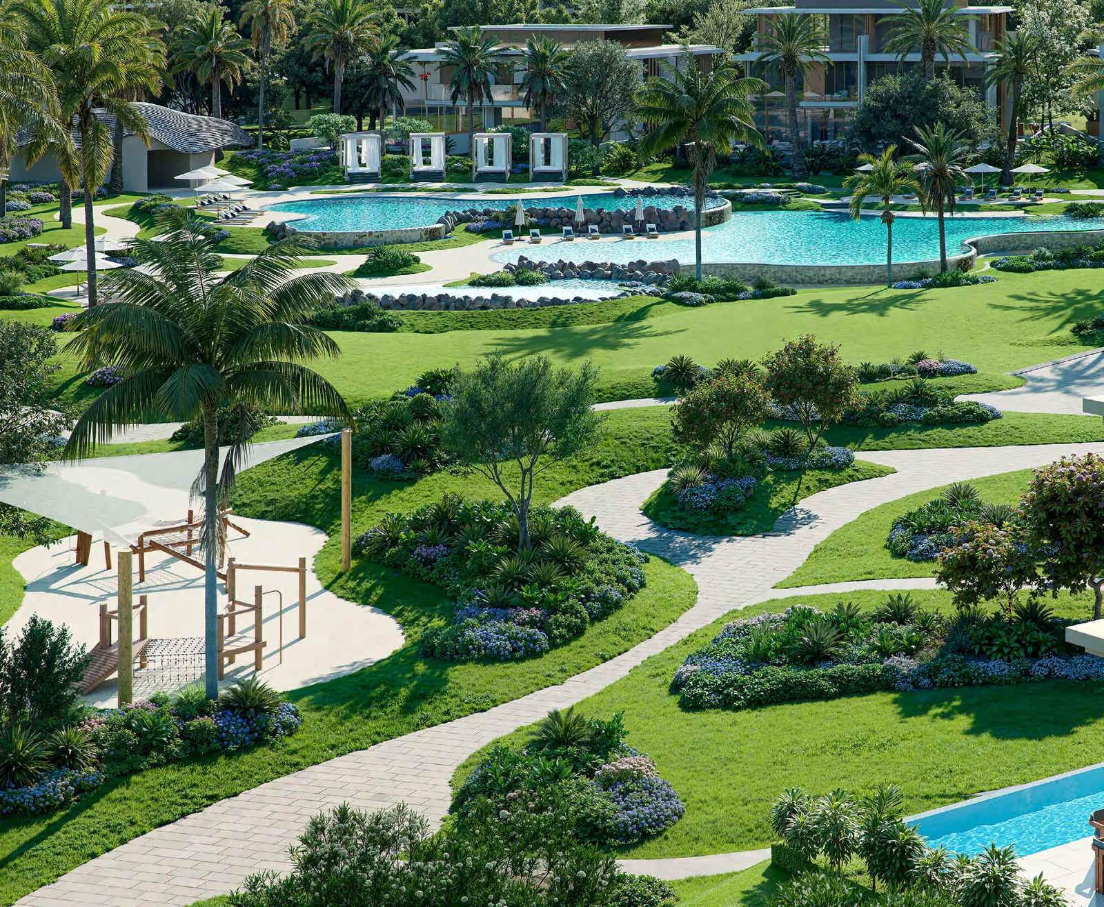 Parks & Open Spaces at Bay Estate, official developer render