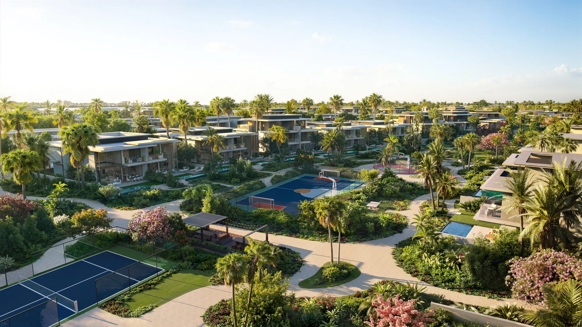 Sports Courts at Bay Estate, official developer render